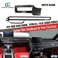 2pcs Real Carbon Fiber Dashboard Panel Trim For 11th Gen Civic Type R FL5 (LHD) picture