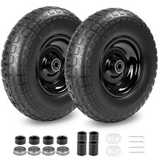 2PC 4.00-6 Flat-Free Tires and Wheels, 13