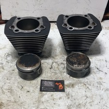 91-03 Harley Sportster XL 1200 OEM Piston and Cylinder Set Used Black 10K Miles  picture