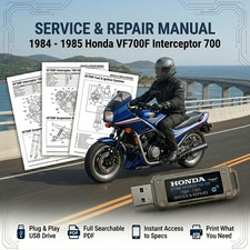 HONDA INTERCEPTOR 700 VF700F 1984 1985 SERVICE REPAIR SHOP MANUAL ON USB picture