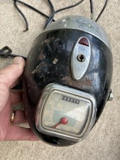 Vintage Italian Motorcycle Headlight Speedometer  Moto Guzzi Ducati Derbi 1950s? picture