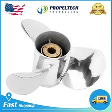 Stainless Propeller 10 3/8x14 For Mercury Mariner Force 30-60hp 13 Tooth 10.4x14 picture