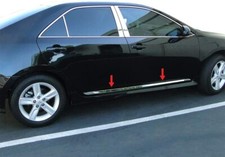 fit:2007-2011 Toyota Camry Flat Body Side Molding Trim Chrome Stainless Steel picture