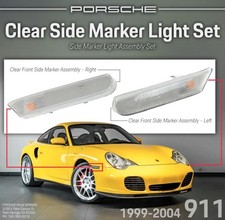 1999-2004 Porsche 911 Carrera Genuine OEM Side Marker Light Set Front Euro Clear picture