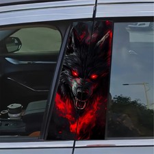 Waterproof Sun-resistant Car B-pillar Waterproof Single-use Battle Wolf Pattern  picture