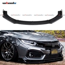 WheelX Front Bumper Lip Spoiler Kit For Honda Civic 2016-2020 Carbon Fiber Look picture
