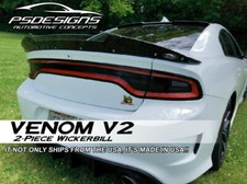 PSDesigns 2 Layer VENOM V2 2015-23 Fits on Dodge Charger Rear WickerBill Spoiler picture