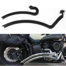 Black Shortshots Staggered Exhaust Pipe For Yamaha V Star 1100 XVS1100 1999-2009 picture
