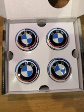 BMW 50th Anniversary Wheel Caps Floating Center Caps Set of 4 - 56mm New picture