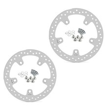 Polished 320mm Front Brake Rotors Bolts for Harley Touring Street Glide 2024-UP picture