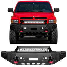 Front Bumper For 1994-2001 Dodge Ram 1500 / 1994-2002 Ram 2500 3500 w/LED Lights picture