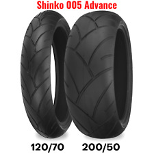 New Shinko 005 Advance Motorcycle Tire Set Front Rear 120 + 200/50 Radial 17
