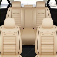 For Lexus Leather Car Seat Covers 5-Seats Front Rear Full Set Protectors Pad Tan picture