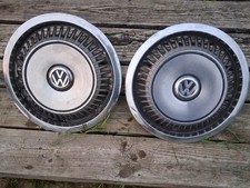 Vintage 1979-84 Volkswagen VW Rabbit 15” inch Hubcaps Set Of 2 Original OEM picture