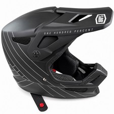 100% Status Youth Full Face MTB BMX Helmet Essential Black L 80011-001-06 picture