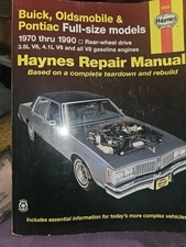 Haynes Buick Oldsmobile Pontiac Full Size 1970-1990  Repair Manual V6 V8 19025 picture