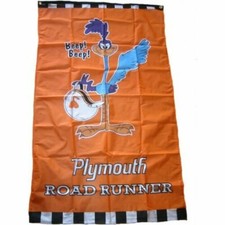 PLYMOUTH ROAD RUNNER FLAGS 5FT X 3FT 1968-1980 GTX SUPERBIRD 426 HEMI USA picture