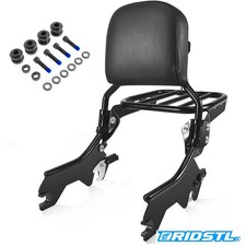 Detachable Sissy Bar Passenger Backrest Luggage Rack Kit for Harley Softail 18+ picture