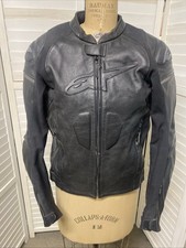 Alpinestars Missile Air Leather Jacket Tech Air Black Size 40 Motorcycle Biker picture
