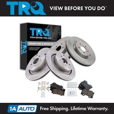 TRQ Front & Rear Brake Pad & Rotor Kit Ceramic Fits 09-21 INFINITI picture