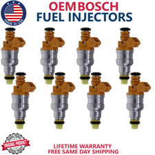 Pack of 8 OEM BOSCH Fuel Injectors For 1985-1997 Ford 5.0L, 5.8L V8 picture