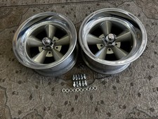 RARE 16 X 8.5 (2) 5 SPOKE FORD Mopar 5 ON 4 1/2 Torq Thrust Style Restored Nice picture