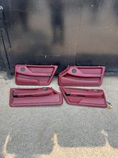 1988-1994 JAGUAR XJ6 GENUINE FULL SET ALL 4 INTERIOR DOOR PANELS RED LEATHER OEM picture
