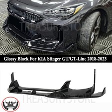 For KIA Stinger GT 2018-23 Glossy Black AD Style Front Bumper Lip W/Side Winglet picture