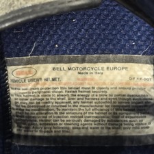 Vintage Bell Motorcycle Helmet - Motocross Flames Show  Italy picture