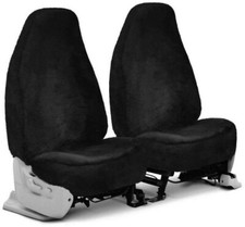 Australian Sheepskin Highback Seat covers BLACK (1 Pair) picture