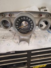 Vintage 1957 Dashboard Bezel For A Chevy  with speedo and temperature gauge picture
