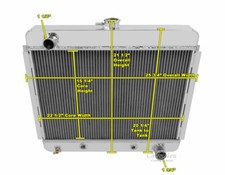 AAR Champion 4 Row Radiator for 1966 1967 Chevrolet Chevy II Nova V8 Conversion picture
