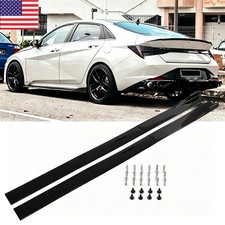 86.6'' 2.2M  Black Side Skirt Extension Rocker Panels Lip For Hyundai Elantra picture
