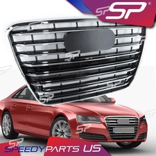 S8 Style Chrome Front Grille No Camera for Audi A8 A8L D4 W12 TDI 2011-2014 picture