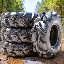 4 Forerunner Vulcan 28x9.00-12 28x9-12 28x9x12 52F 6 Ply M/T Mud ATV UTV Tires picture