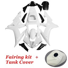 ABS Fairings Kit / Tank For Yamaha YZF R1 2002-2003 Unpainted White Body /Bolts picture