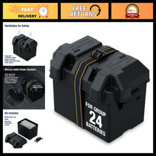 Vented Marine Battery Box for 24V Systems - Durable, Waterproof, Secure Storage picture