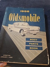 1958 Oldsmobile Master Parts List Body Parts Guide Manual Book General Motors picture