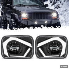 Partsam 2025 H6054 LED Headlights 7x6 5x7 Headlamp Hi/Low Sealed Beam Lights picture