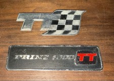 Vintage PAIR NSU Emblem Badge Rare 1960s German Prinz 1000 TT Sport Metal Logo picture