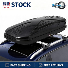 21Cu. Ft. Car SUV Rooftop Cargo Box Hard Shell Luggage Carrier Dual-Side Opening picture