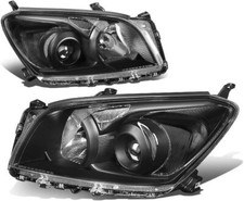 FOR 09-12 TOYOTA RAV4 BLACK HOUSING CLEAR CORNER PROJECTOR HEADLIGHT HEAD LAMPS picture