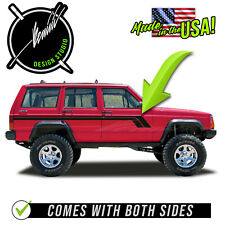 Retro Hockey Stick Racing Sides Stripes Decals Fits- 1983-2001 Jeep Cherokee XJ  picture