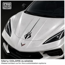 Chevrolet Corvette C8 2020-2024 Stingray Hood Accent Decal Stripe *Choose Color picture