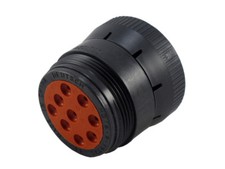 Deutsch HD16-9-1939S, Plug w/ Coupling Ring, 9 Pin, Black In Line, Coupling Ring picture