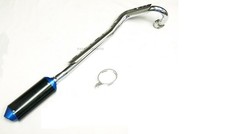 38mm CNC BLUE TIP EXHAUST MUFFLER SET FOR 125 140 150cc SDG SSR ATOMIK PIT BIKE picture