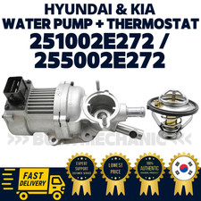 GENUINE OEM Hyundai Kia Water Pump + Thermostat Set 251002E272 255002E272 Hybrid picture