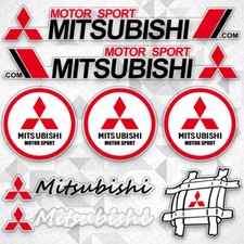 For Mitsubishi Motor Sport Car Logo Sticker Vinyl 3D Decal Stripes Logo Decorate picture