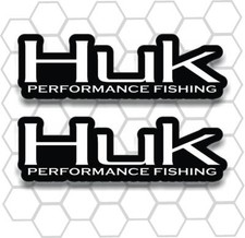 Huk White Boat Fishing Graphics Marine Decals Professional Vinyl picture