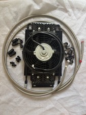 CHRYSLER A727/A904  TRANSMISSION COOLER W/ FAN & 6AN LINES & FITTINGS picture